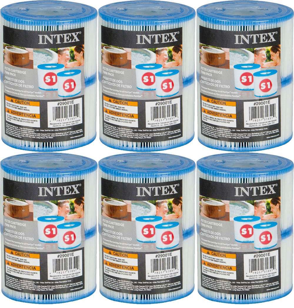 12x Intex Filterkartusche S1 (6 Doppelpacks), Art. 29001 für Pure Spa und Simple Spa