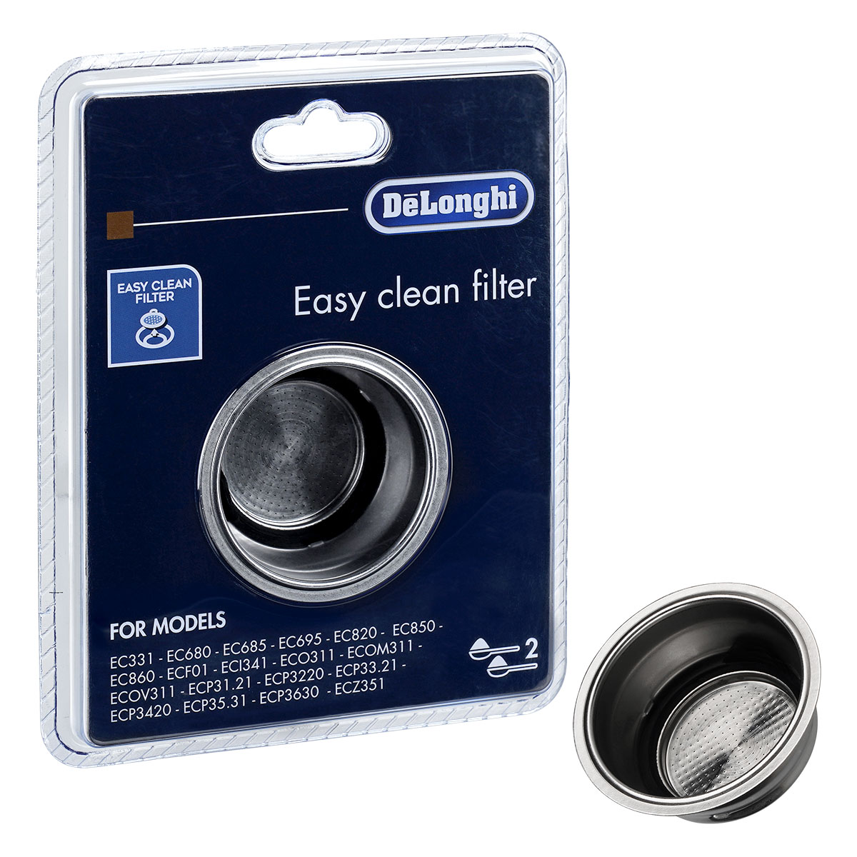 Delonghi Easy Clean Filter 2 Tassen