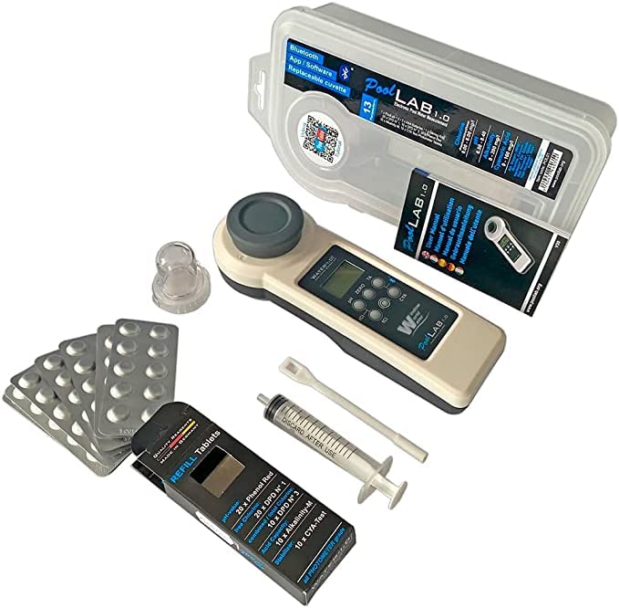 harren24 Special Edition PoolLAB® 1.0 mit 70 Testtabletten + EXTRA 100 Tabletten Refillpack elektronischer Wassertester