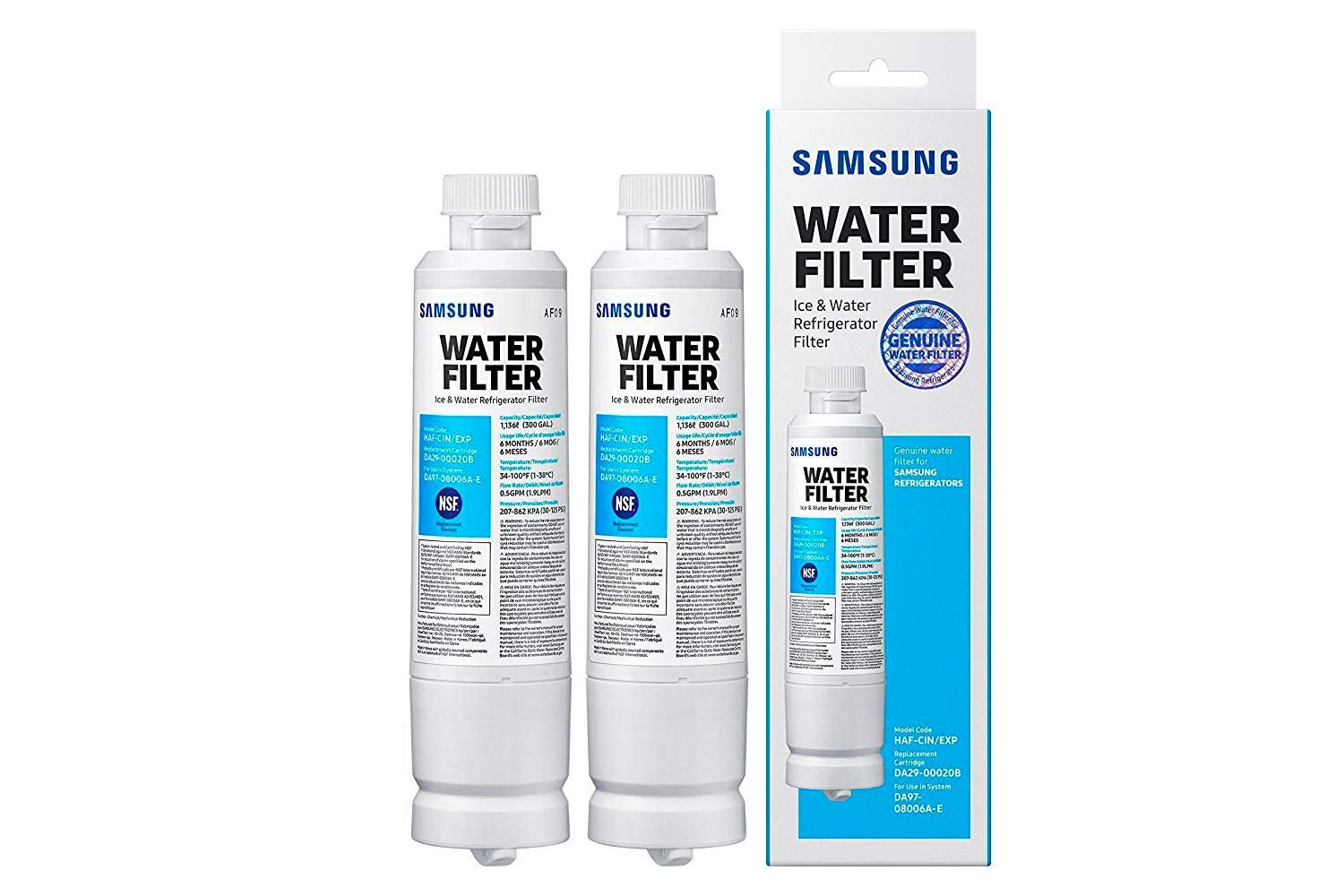 2x Original Samsung DA29-00020B Kühlschrank-Wasserfilter HAF-CIN/EXP