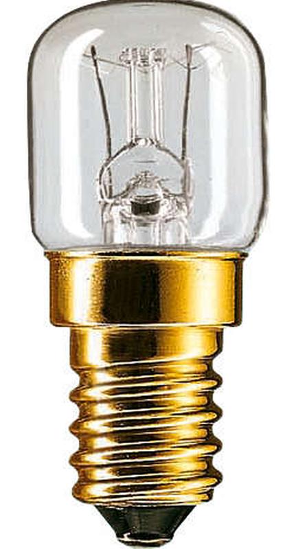 2x Philips Backofenlampe T22 300°C, E14 230V 15W 90lm 15kWh/1000h