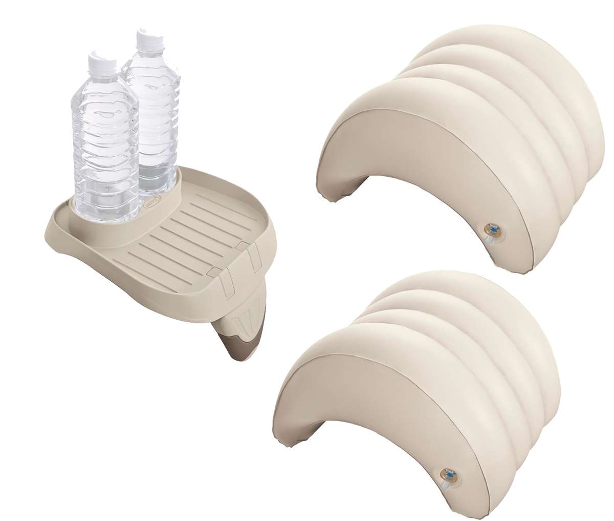 Spar-Set für Intex PureSpa Whirlpools 2x Kopfstütze 28501, Ablage-Tablett 28500