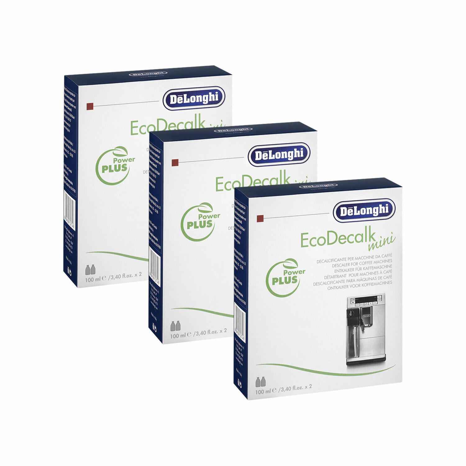 De'Longhi Original EcoDecalk DLSC 3x 2x100 ml Entkalker für Kaffeemaschinen