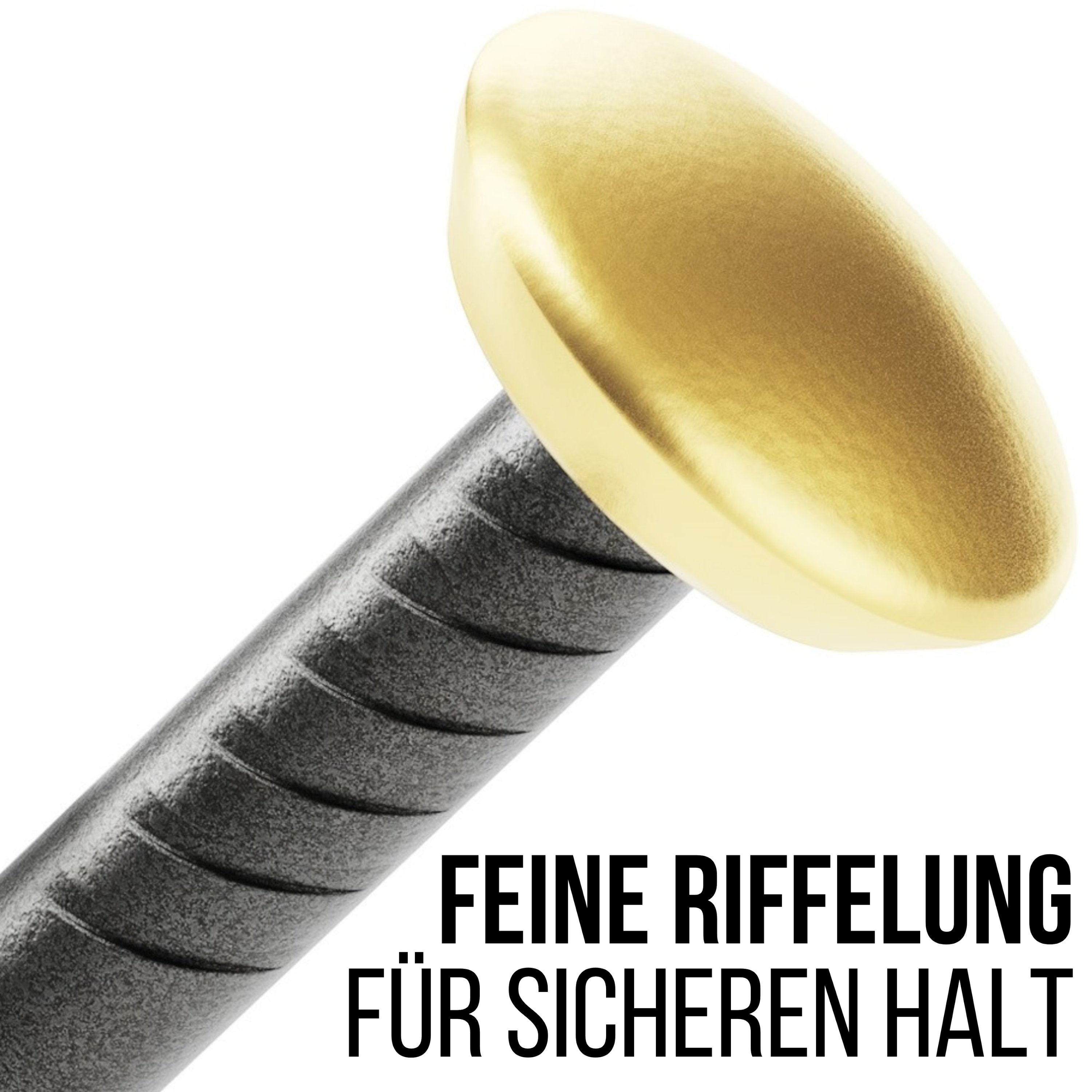 FIXXIA® Stahlnägel - [50er Set, 10x in 20-50 mm] Stahlnägel in Gold