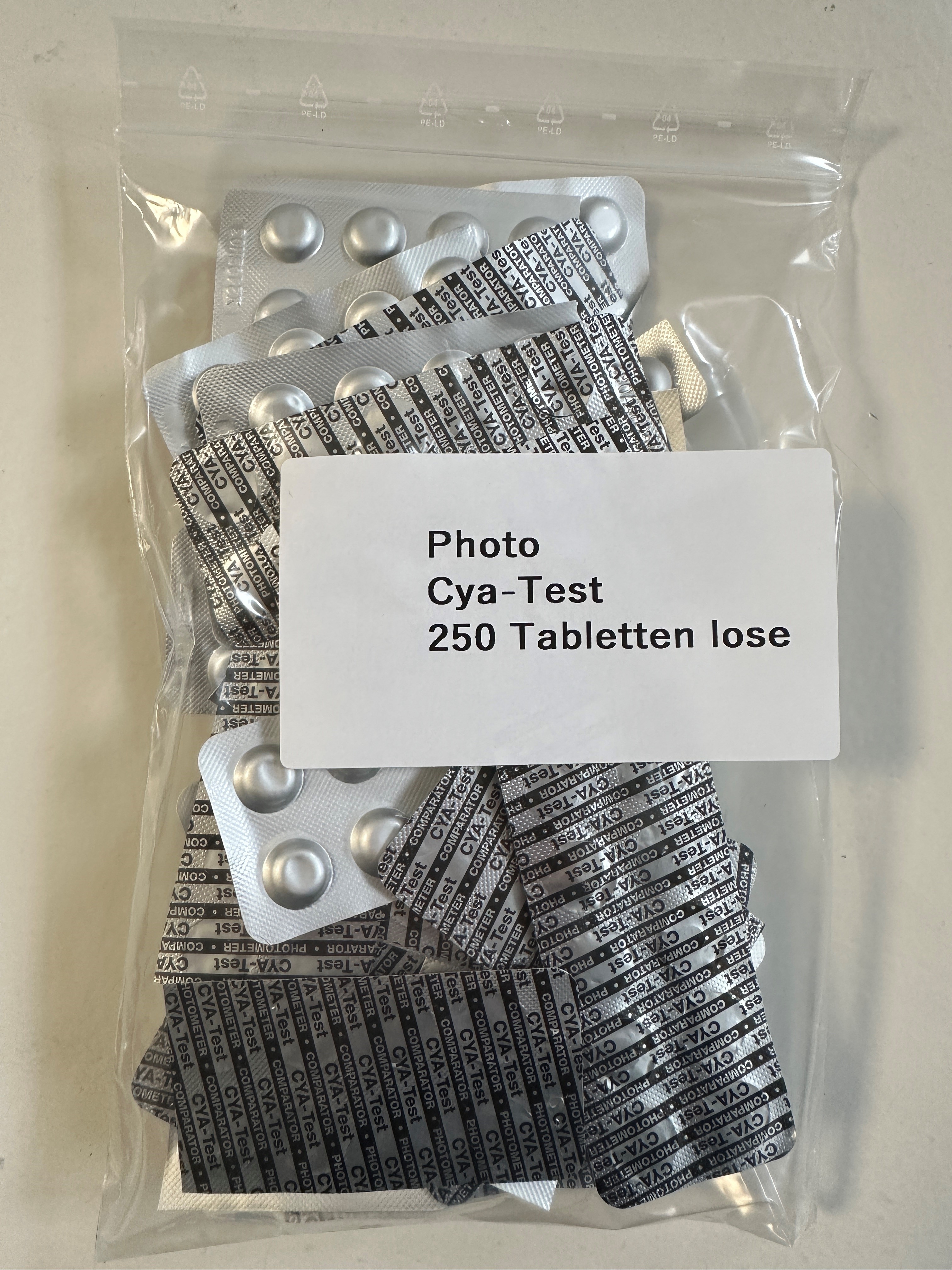 [lose Ware] Testtabletten CYA für Photometer elektrischer Wassertester Made in Germany 250x