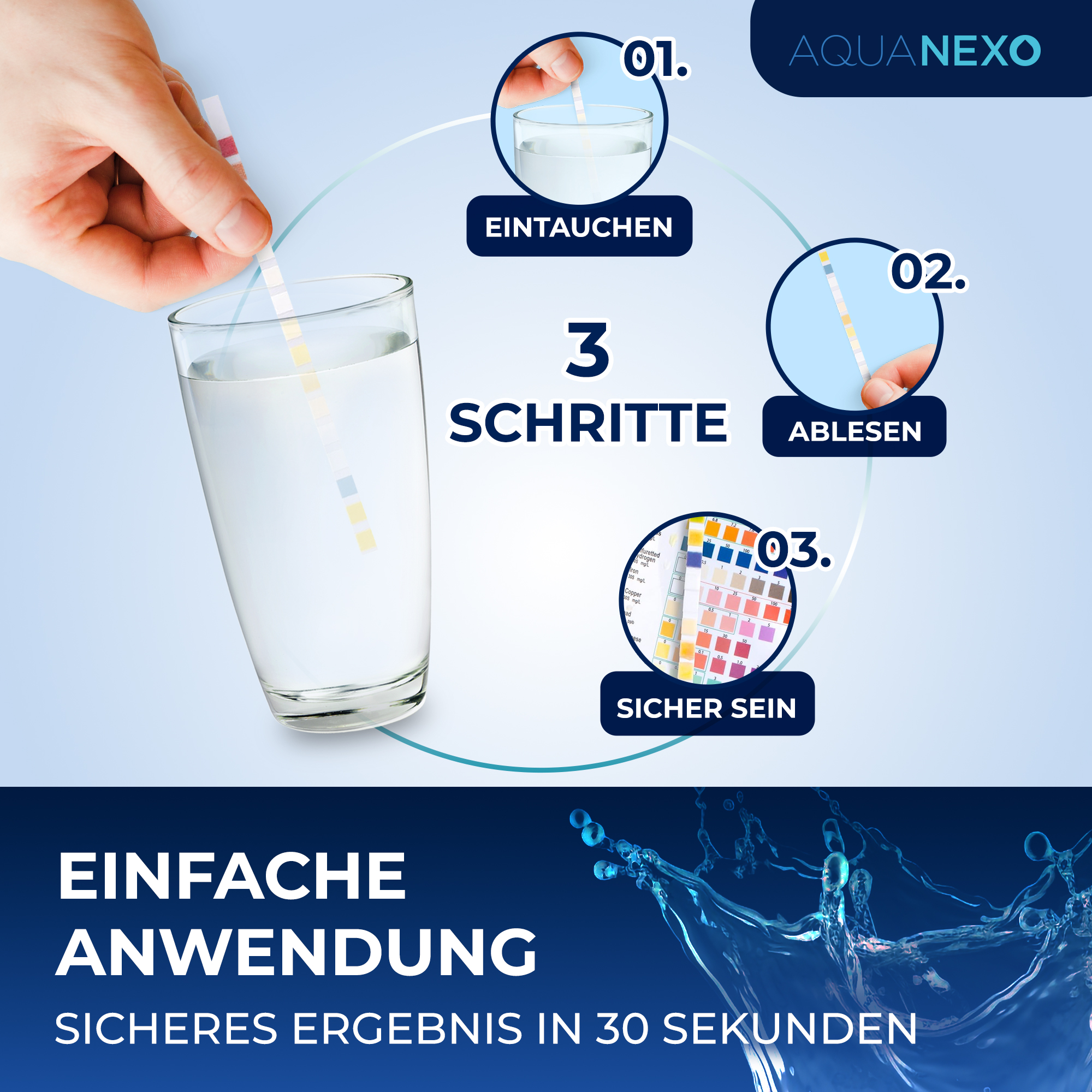 125 Wassertester Trinkwasser Teststreifen 16-in-1 Trinkwassertest pH Wasserhärte