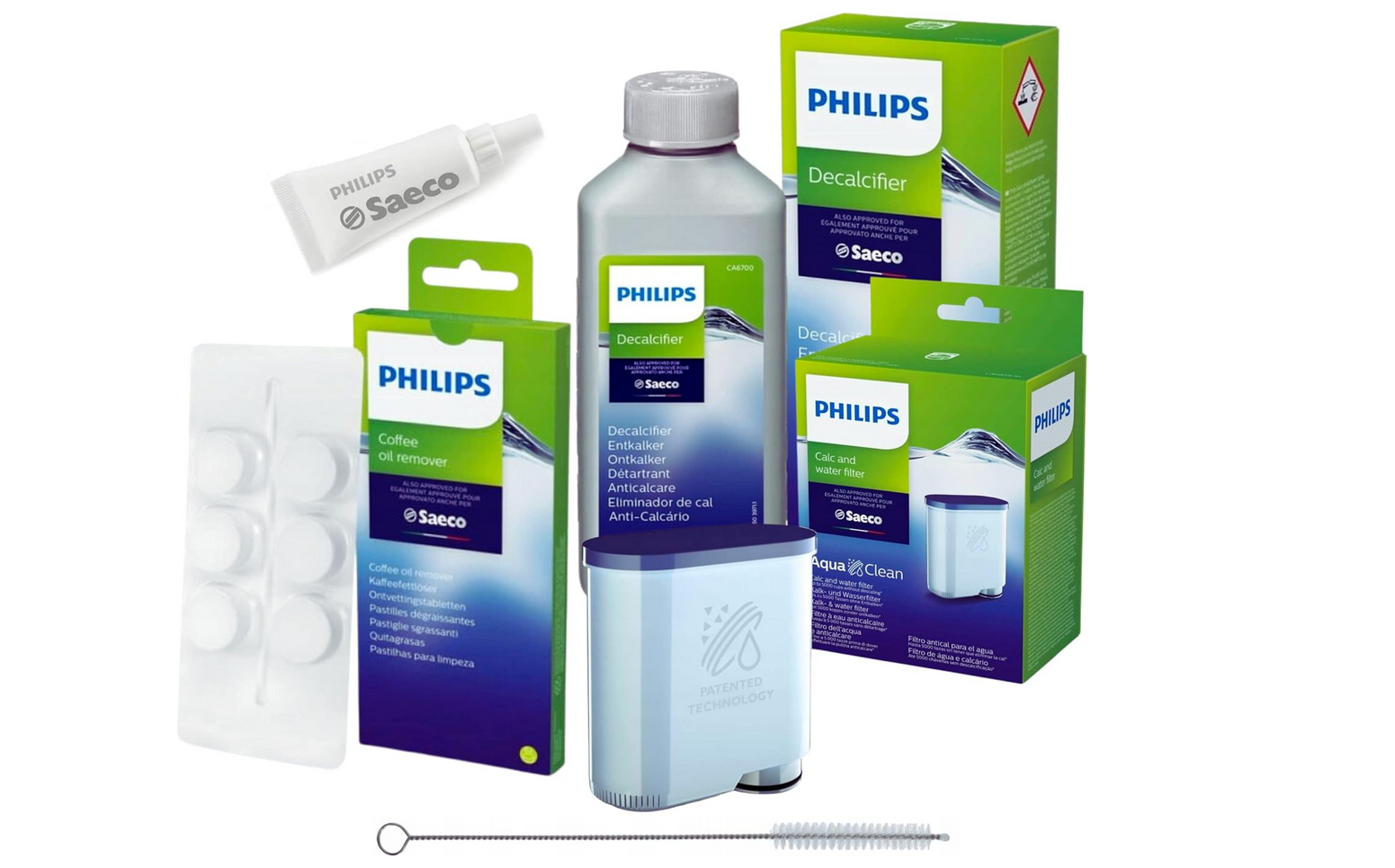 Philips Aquaclean Pflegeset für Kaffeevollautomaten inkl. Bürste