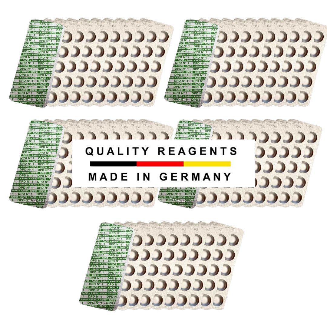 Rapid Testtabletten Schütteltester DPD 1 freies Chlor, 500 Tabletten (50 Blister)