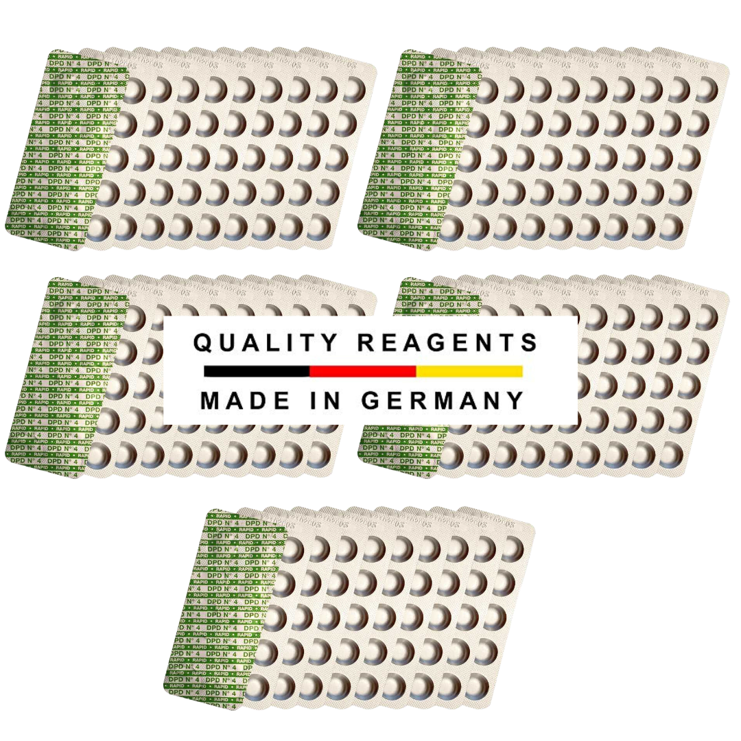 Rapid Testtabletten Schütteltester DPD 4 Aktivsauerstoff, 500 Tabletten (50 Blister)