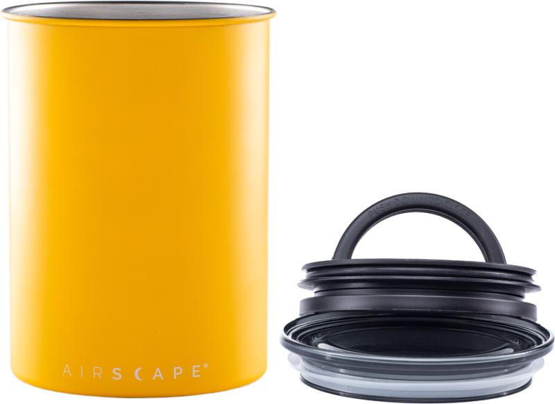 Airscape® Kaffeedose Aromabehälter luftdicht vakuum 500g Bauwollbeutel gelb