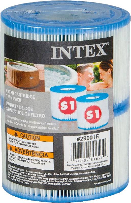 120x Intex Filterkartusche S1 (60 Doppelpacks) 29001 für Pure Spa und Simple Spa